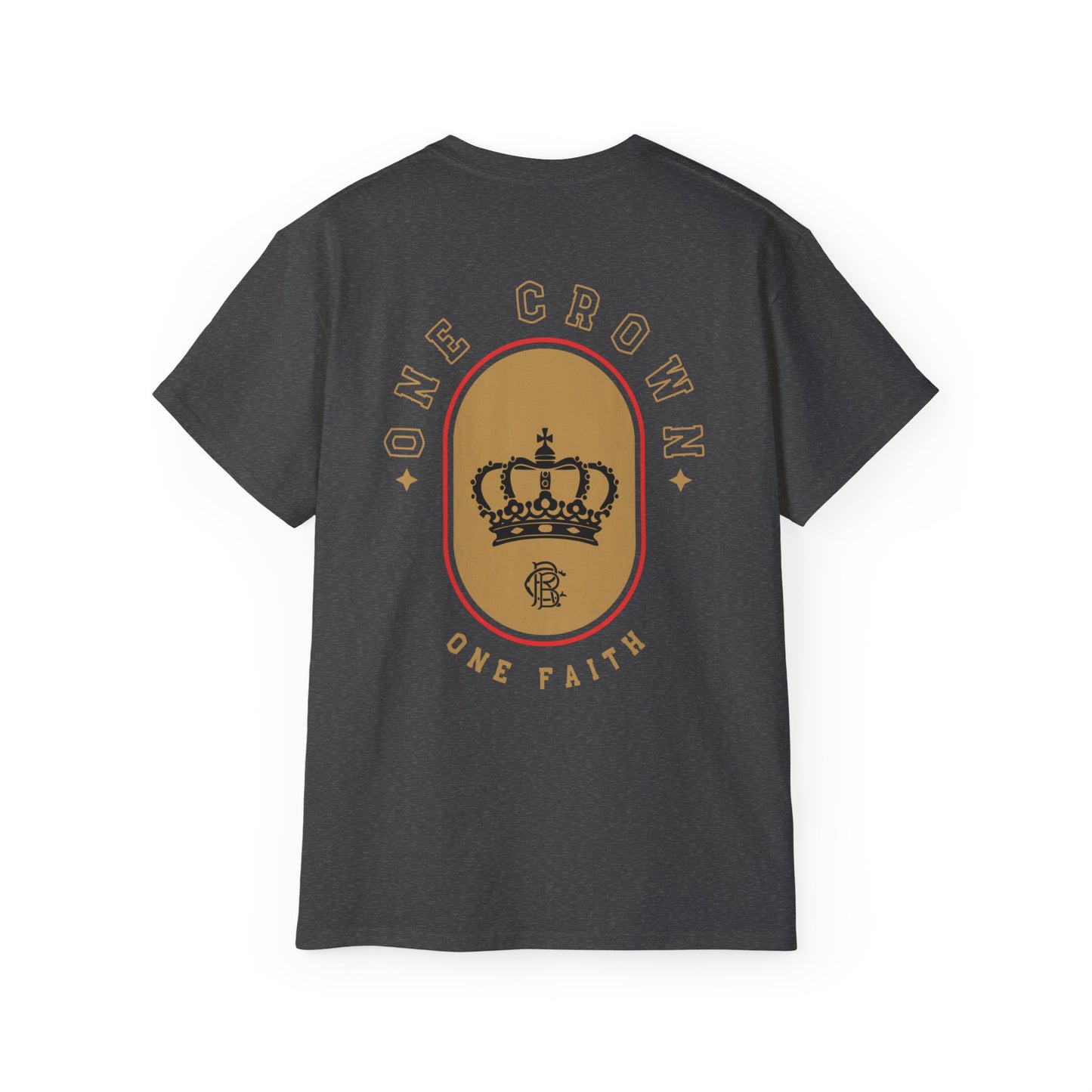 One Crown One Faith Back Print Cotton T-shirt