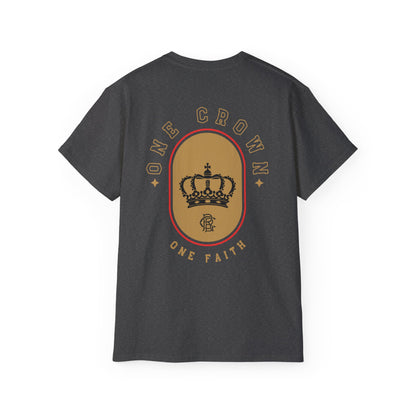 One Crown One Faith Back Print Cotton T-shirt