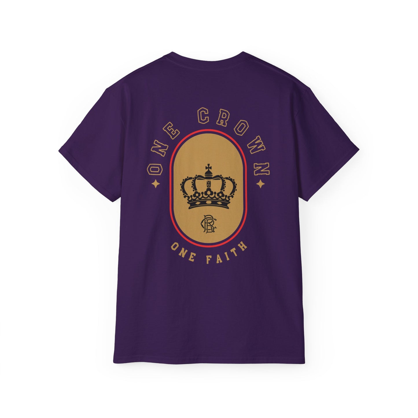 One Crown One Faith Back Print Cotton T-shirt